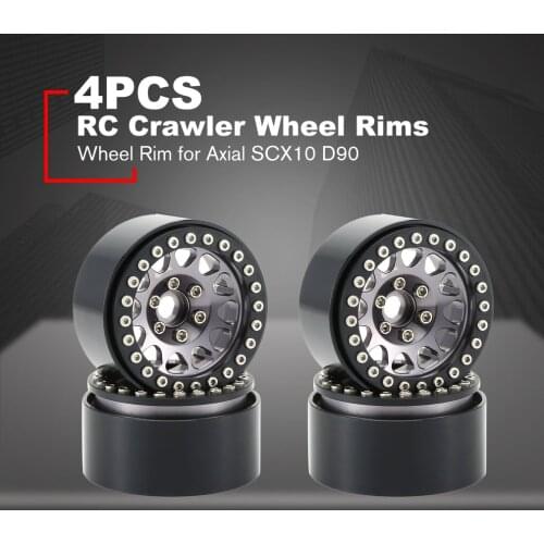 4PCS 1.9 Metal Beadlock Wheel Rim For 1:10 RC Crawler Traxxas Hsp Redcat Tamiya Axial Scx10 D90 Hpi Tire Accessories
