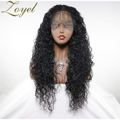 Zoyel Lace Front Wigs Long Loose Curly Wig with Baby Hair Natural Brown for Women Trendy Hairstyle Synthetic Lace Wig