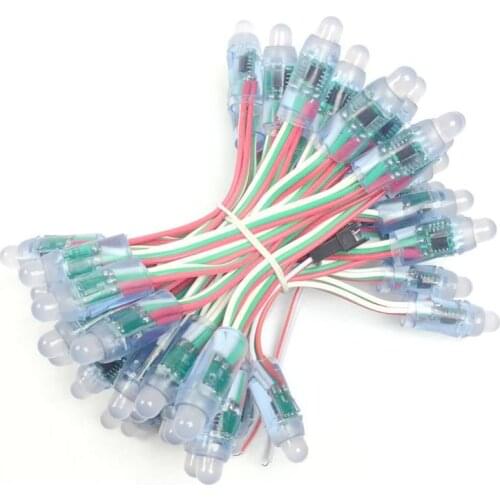 Optional Quantity WS2811 Led Pixel Module 12mm IP68 Waterproof DC 5V Full Color RGB String Christmas LED Light Fast Ship