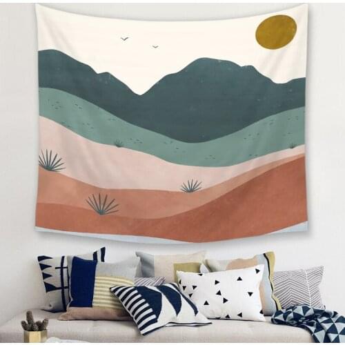 Psychedelic Tapestry Moon Changing Wall Hanging Witchcraft Hippie Wall Tapestry Nature Landscape Home Decor Tapisserie