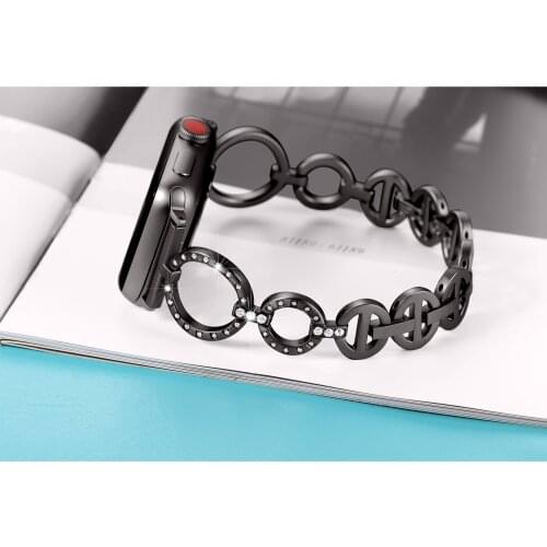 Fashion Diamond band for Apple Watch strap 38mm 42mm iwatch band series 5 4 3 Replacement strap for apple watch band 6 44mm 40mm