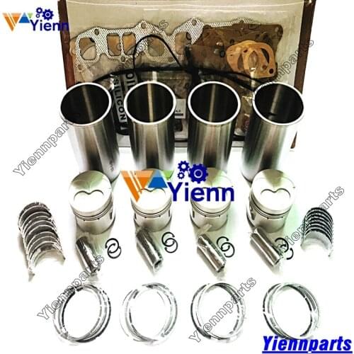 For ISUZU 4FB1 Overhaul Rebuild Kit Piston ring Liner Full Gasket Kit Bearing Set For Iseki Tractor TE4370 Engine Rrpair Parts