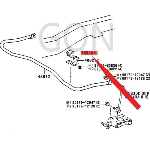 Rear stabilizer bar bush 2000-Toy ota COA ST ER front stabilizer bar rubber sleeve rear stabilizer bar rubber trunk liner