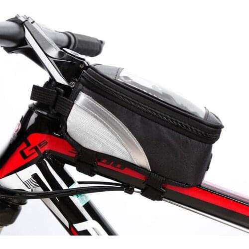 Cycling Bag Bicycle Bike Head Tube Handlebar Cell Mobile Phone Packet Case Holder Screen Phone Mount Bags Case With Touch Screen