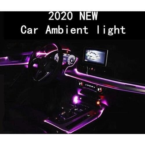 TPYCBX RGB LED Strips Ambient Light APP Bluetooth Control for Car Interior Atmosphere Light EL Neon Wire Strip Light Universal