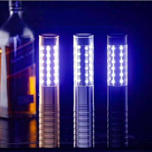 Thrisdar Metal Led Strobe Baton Topper VIP Champagne Wine Bottle Service LED Electronic Sparkler for Nightclubs Bars Party Decor