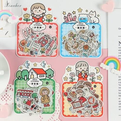 XINAHER 40 Pcs/bag cute girls life ritual paper sticker package DIY diary decoration sticker album scrapbooking