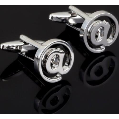 Jewelry Round email @ metal Brand Cuff Buttons French Shirt Cufflinks For Mens Fashion Cuff Links for programmers gift