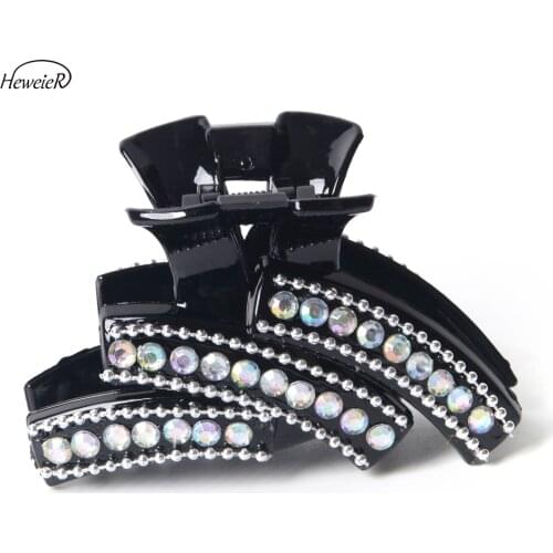 Ladies Women Plastic Hair Clips Rhinestones Claws Headwear Grips Clamp Hairpieces Hairwear Hairpieces Hairpin Fashion Accessory