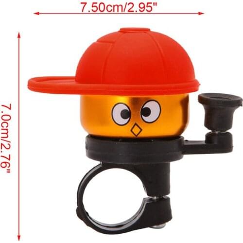 1pc Mini Bicycle Bell Ring Cartoon Bike Hat Horn Loud Alarm Handlebar Metal Bell Ring Bicycle Accessories Random delivery
