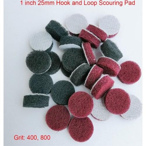 10Pcs 1inch 25mm Flocking Scouring Pad Round Nylon Fiber Abrasive Sanding Discs for Rust Removal Dusting Polishing Grinding