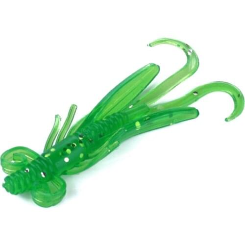 10PCS Larva Fishing Lures 6cm 2g Shrimp Softbait Silicone Creature Crawfish Bait Wobblers Artificial Bass Carp Fishing Pesca