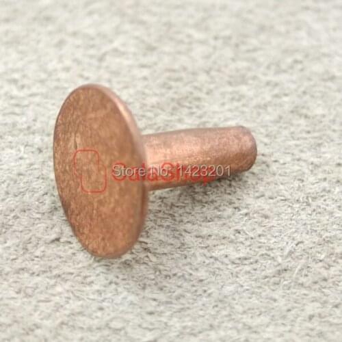 12mm 100 pcs / Lot Solid Copper Rivets & Burrs Permanent Fasteners Gauge Horse Tack