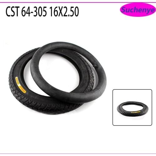 16 inch 16x2.50 (62-305) Tire Tube and Outer Tire For Electric Bikes (e-bikes) Kids Bikes Small BMX and Scooters 16*2.5 Tyre