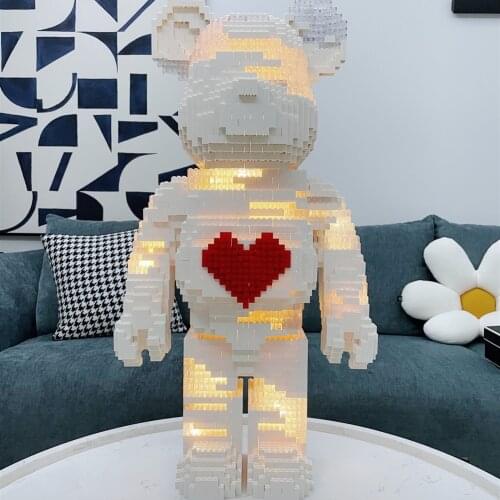3200pcs+ Bearbrick Building Blocks Big 70cm 1000% 3D Model Drawer Design Heart Bricks Figures For Bricks Toys DHL Free Shipping