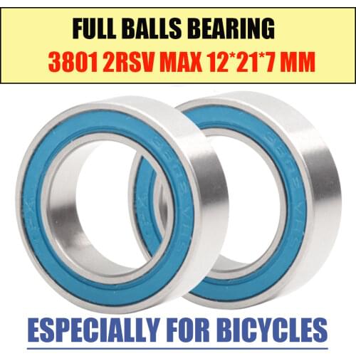 3801-2RS MAX Bearing 12*21*7 mm ( 1 PC ) Double Row Full Balls Bicycle Suspension Pivot Repair Parts 3802 2RS Ball Bearings