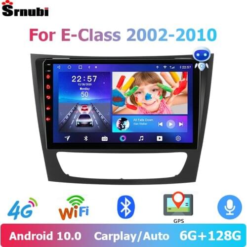 Srnubi 2 Din Android 10 Carplay Auto Car Radio for Mercedes Benz E-class W211 E200 E220 E300 E350 E240 E270 E280 W219 Stereo DVD