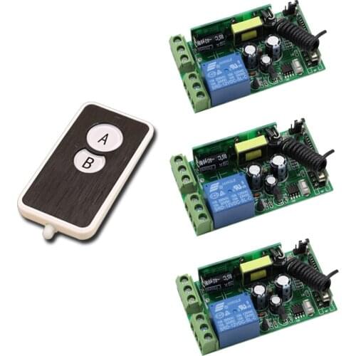 AC 85V-250V 10A 1 Ch Wireless Remote Control Switch Remote ON OFF RF Receiver Transmitter 315/433Mhz LED Light Lamp Smart Home