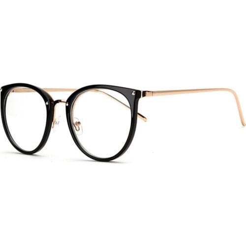 Oversize Clear Lens Cat Eye Glasses Frame Women Fashion Oversized Spectacle Frames Transparent Optical Eyeglasses Eyeglasses