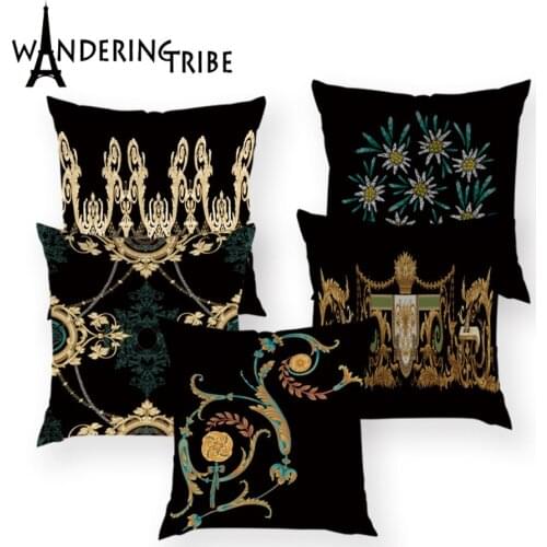European Style Cover Cushion Decorative Sofa Cushions Pillow Case Flowers Printing Sofa Pillows Cushions Cover Home Kissenbezug