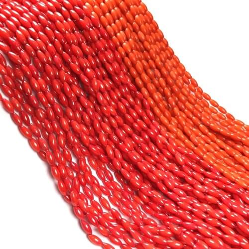 Artificial coral Beadeds Elliptical shape isolation loose bead For jewelry making DIY bracelet necklace semi-finished accessorie