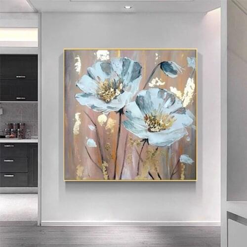 Beautiful Pictures Of Flowers For Home Wall Decoration Handmade Canvas Oil Painting Acrylic Poster For Living Room Sofa Bedroom