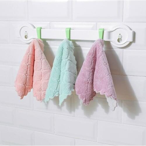 Furniture Kitchenware Rag Scouring Pad Cleaning Cloth Dishcloth Cooktop Pot Dish Oil Stains Remover Dishrag Coral Cloth Wiper