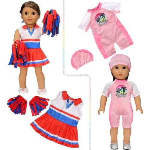 17inch Toys Dolls clothes Fashion sportswear dress shoes for 43-45cm Toys new born doll and American doll Girls gift