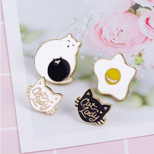 Lapel Pins Cat Brooches Badges Backpack Accessories Enamel Pins Cute Jewelry Gift For Friends Brooch Enamel Pin Broche