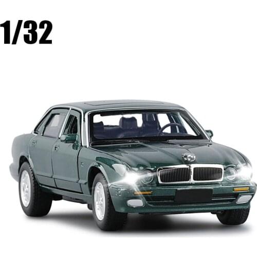 1:32 XJ6 Alloy Car Model Die-cast Pull Back Sound and Light Collectibles Childrens Toy Free Shipping