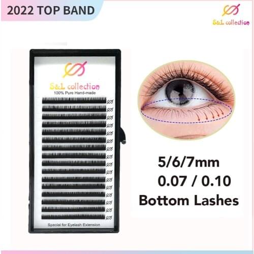 Bottom Lashes 5mm 6mm 7mm B C D Curl Under False Eyelashes Individual Natural Short Mink Eyelash Extension for Makeup Tools