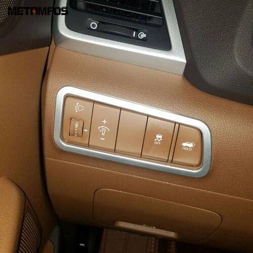 For Hyundai Tucson 2015-2018 2019 2020 Head Light Lamp Headlight Switch Button Cover Trim Carbon Fiber Decoration Accessories