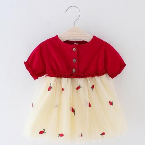 2019 Summer New Baby Girls clothes Newborn BABYs Short Sleeve Pineapple Embroidery Dresses BABY Girl Princess Infant Clothing