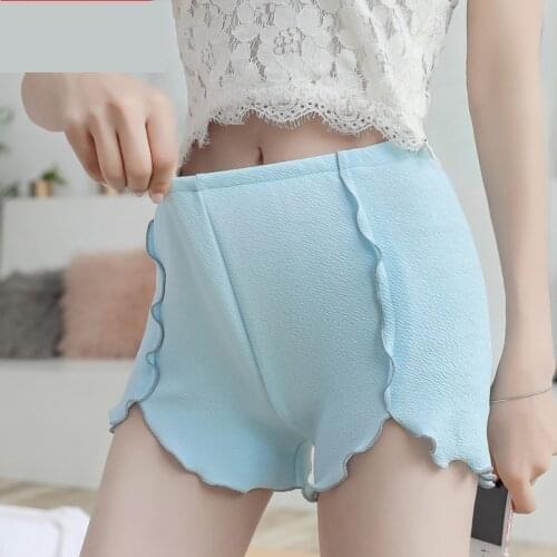 New Style Women Bubble Cloth Safety Short Pants Stretch Plus Size Thin Ruffle Under Skirt Soft Home Wear Summer Safety Shorts