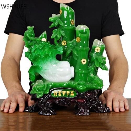 Office Desktop Plant Resin Auspicious Ornaments Study Bogu Frame Creativity Bamboo Feng Shui Decoration Student Examination Gift