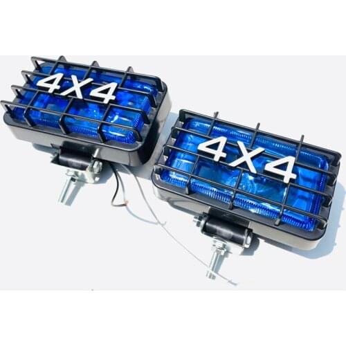 Pair 4x4 Offroad fog light 12v 55W Car truck trailer SUV ATV Aux headlight 4WD SUV ATV driving Spot light White/Amber/Blue glass