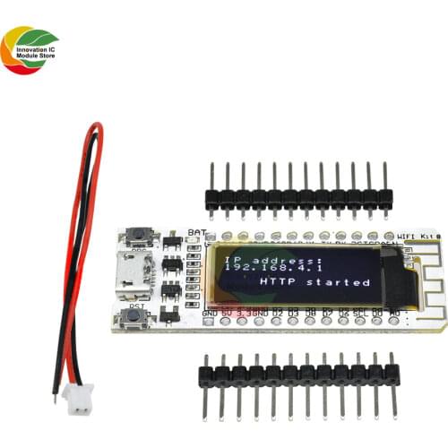 ESP8266 WIFI Development Board 0.91 inch OLED Display CP2014 NodeMcu White Module 32MB Flash Internet of Things for Arduino TTGO