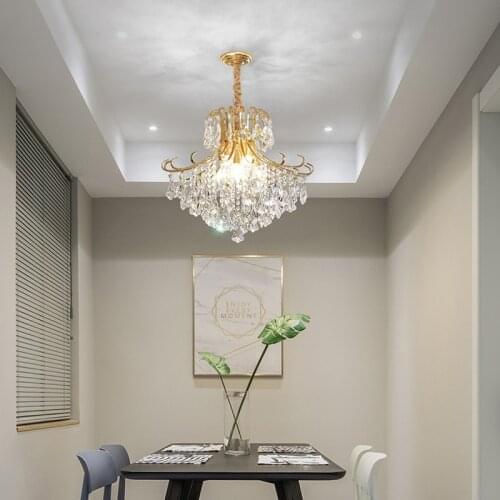 Silver Gold Crystal Ball LED Chandelier lustres de cristal Dining Bedroom avize Modern salon Chandeliers Ceiling Drop shipping