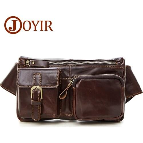Genuine Leather waist bag for men Fanny Pack Belt Bag Phone Pouch Bags Travel Waist Pack Male Small Waist Bag Leather Pouch