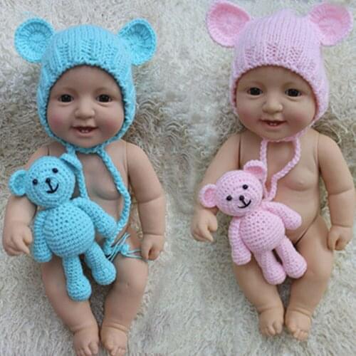 Newborn Photography Props Crochet Baby Clothes Boy Accessories Girl Boys Clothing Little Bear Infant Costume Crotheted Outfit