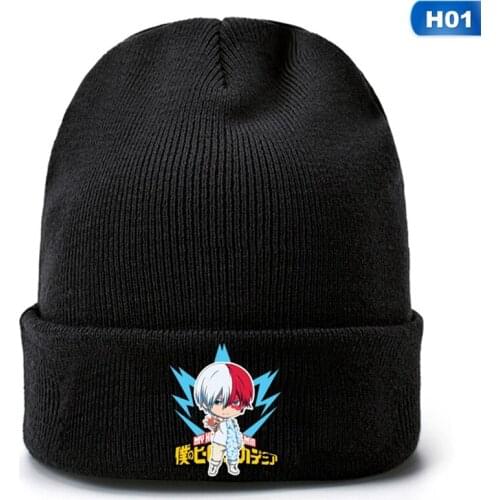 Skullies Beanie Cap Cosplay Costume New 2021 Anime My Hero Academia Autumn Winter Outdoor Warm Knit Hat