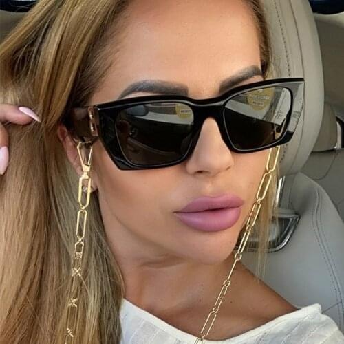Fashion Luxury Square Sunglasses Women 2021 New Brand Designer Vintage Sun Glasses Men Modern Lattice Shades ins Oculos De Sol