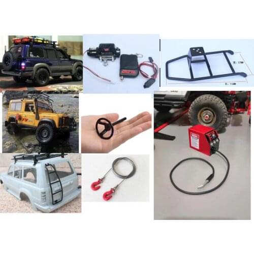 Welding gun /ax /winch/stair/rack/wheel For JKMAX D90 D110 CC01 Axial SCX10 II 90046 Cherokee AX90047 G500 Crawler LC80 TRX4