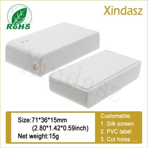 10pcs/Lot 71*36*15mm Electronic plastic shell pcb plastic project enclosure plastic enclosure box