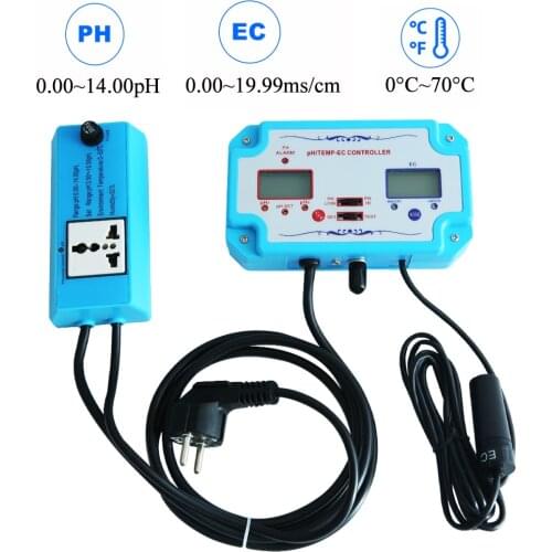 3 in 1 PH/EC/Temp Water Quality Detector PH Controller with Replaceable Electrode Conductivity Monitor for Aquarium Laboratory