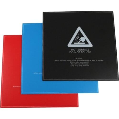3D Printer Platform Sticker Heatbed Sheet Hot Bed Paper Mk2B/3 Hot Bed Sticker 214X214mm/8.4X8.4in Black/Red/Blue