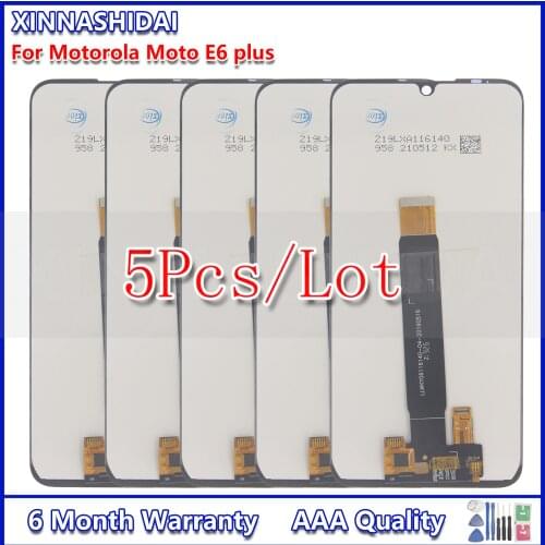 5pcsFor Motorola Moto E6s Display E6 Play E6 Plus LCD Display Touch Screen Sensor Digitizer Assembly For Moto E6 Plus LCD
