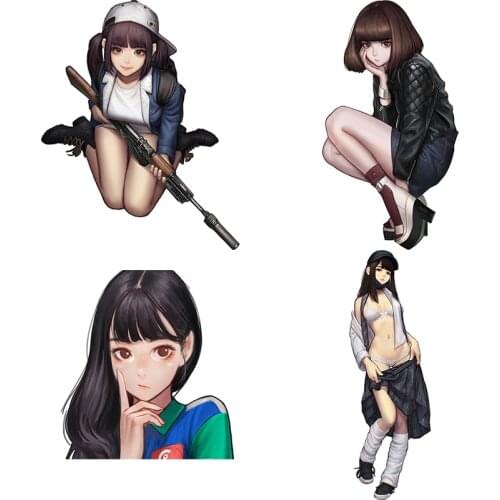 Three Ratels CA16 high school girl Anime Stickers Waifu car bike motorcycle decal home decoration accessories for living room