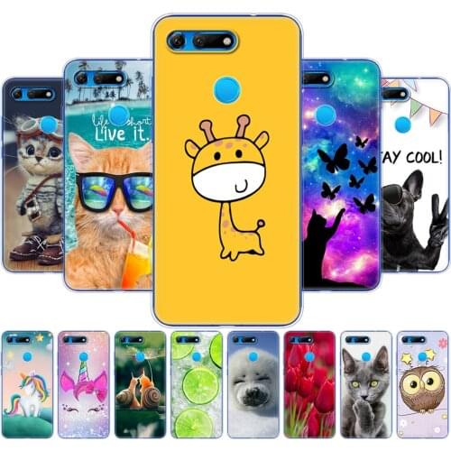 Case for Honor View 20 V20 Case TPU Funda Soft Silicone Cover For Honor V20 Capa Cute Animal pattern Silicone Phone