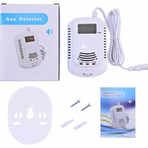 Detector De Fugas De Gas Butano Propano De Gas Natural Sensor De CO 2 en 1 Alarma Inteligente Antifugas Para el Hogar